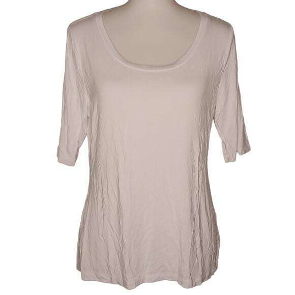 Bodycode Scoop Neck Half Sleeve Classic T-shirt Ballet Tee White Large - Picture 1 of 9